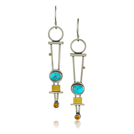 Antique geometric earrings