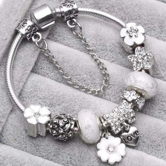 Gray Vintage Silver Bracelets Unique Joyas