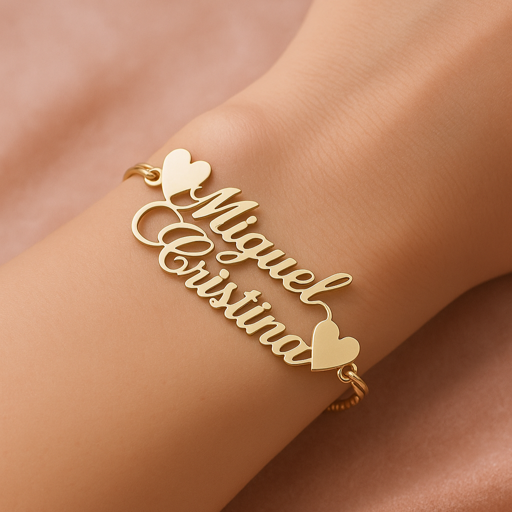 Elegant Double Name Bracelet
