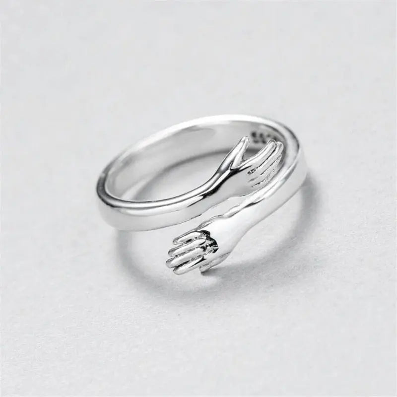 Silver adjustable hug ring Claire Jewelry