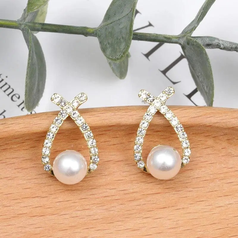 Pearl earrings with glitter Claire