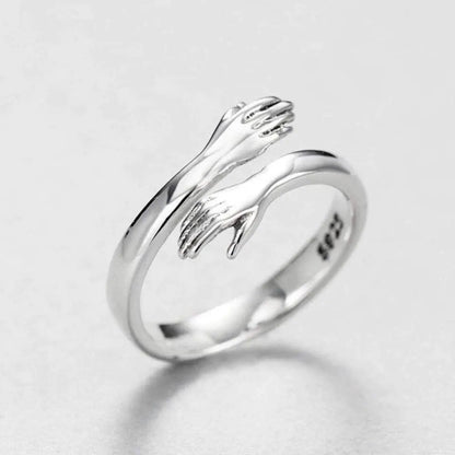 Silver adjustable hug ring Claire Jewelry