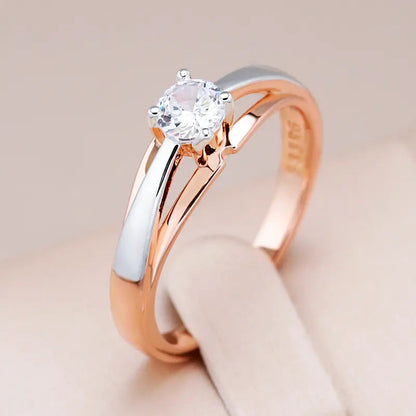 Luxurious Ring with White Crystal Unique Joyas