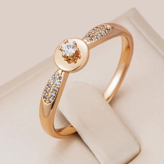 Zirconia Ring in Gold Unique Joyas