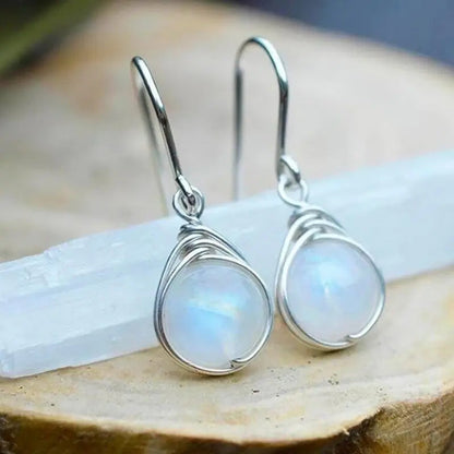 Moonstone Drop Earrings Unique Joyas