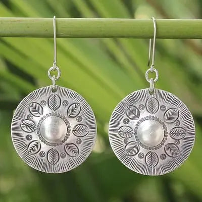 Vintage Round Dangling Earrings Unique Joyas