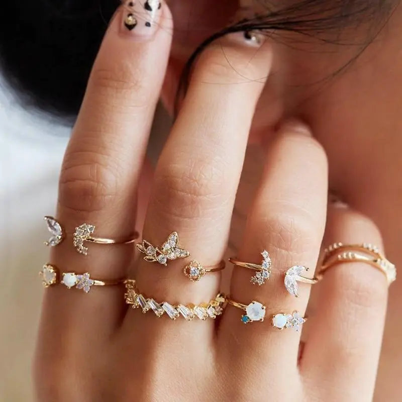 Unique pack with 8 to 12 rings Unique Joyas